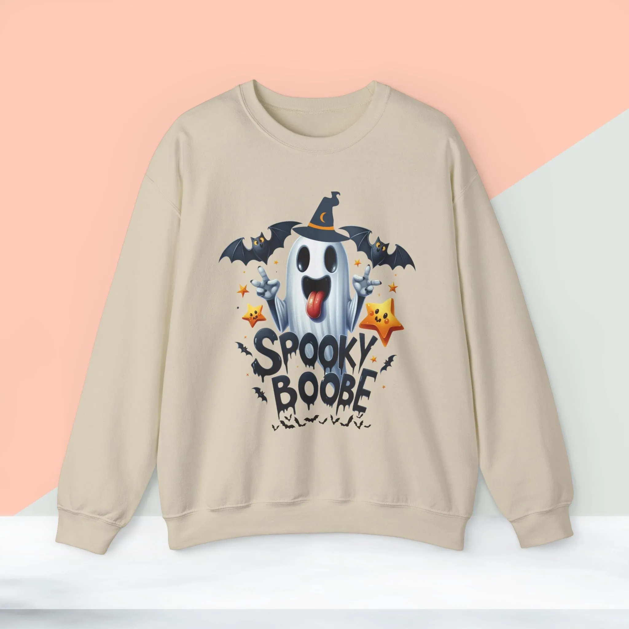 Spooky Halloween Sweatshirt - Unisex Heavy Blend Crewneck, halloween sweatshirt, cute spooky cat sweatshirt.