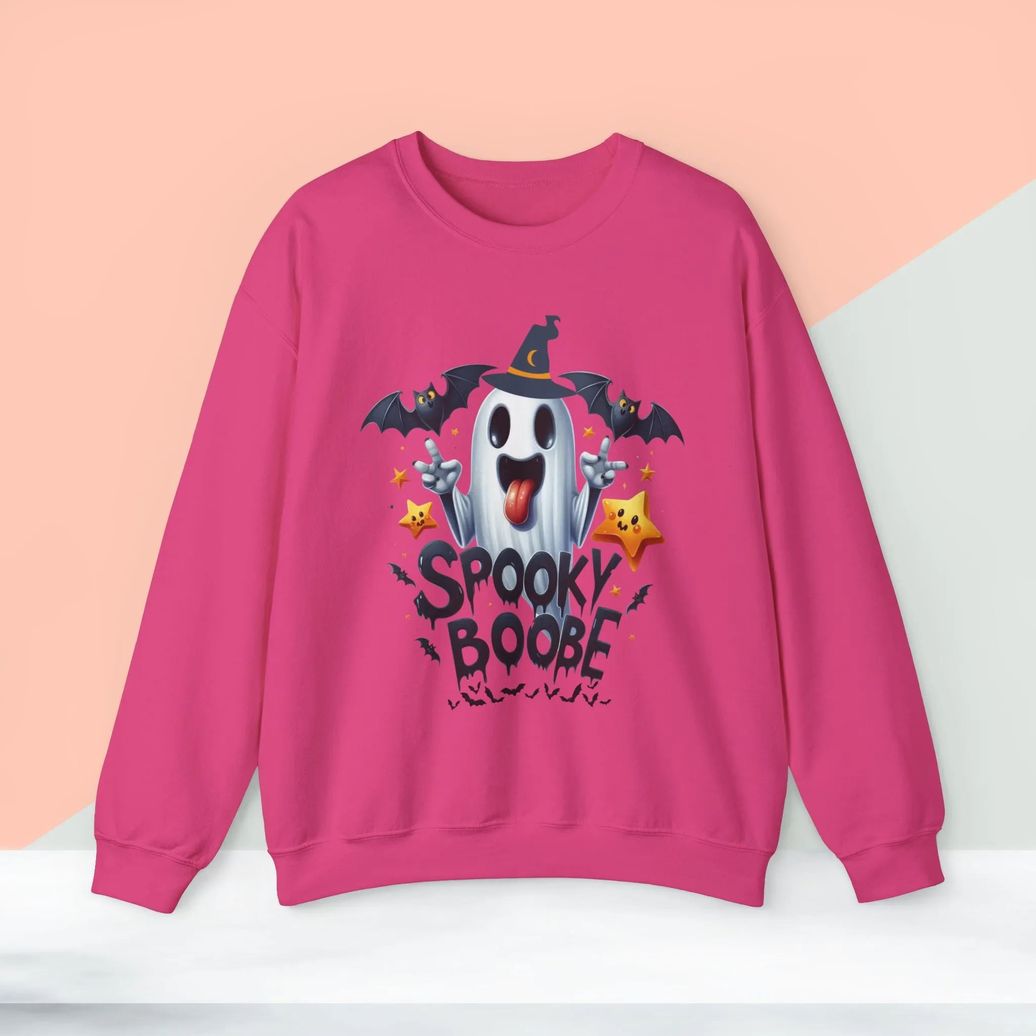 Spooky Halloween Sweatshirt - Unisex Heavy Blend Crewneck, halloween sweatshirt, cute spooky cat sweatshirt.