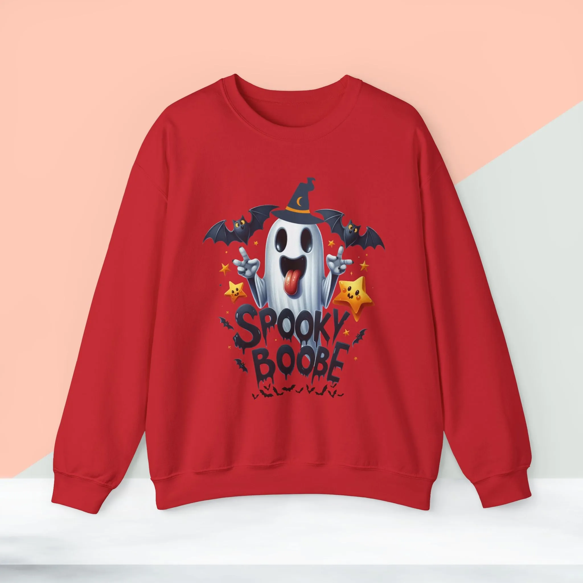 Spooky Halloween Sweatshirt - Unisex Heavy Blend Crewneck, halloween sweatshirt, cute spooky cat sweatshirt.