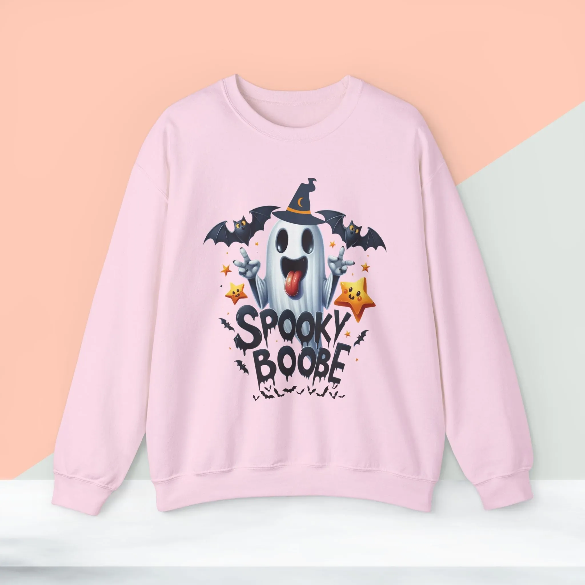 Spooky Halloween Sweatshirt - Unisex Heavy Blend Crewneck, halloween sweatshirt, cute spooky cat sweatshirt.