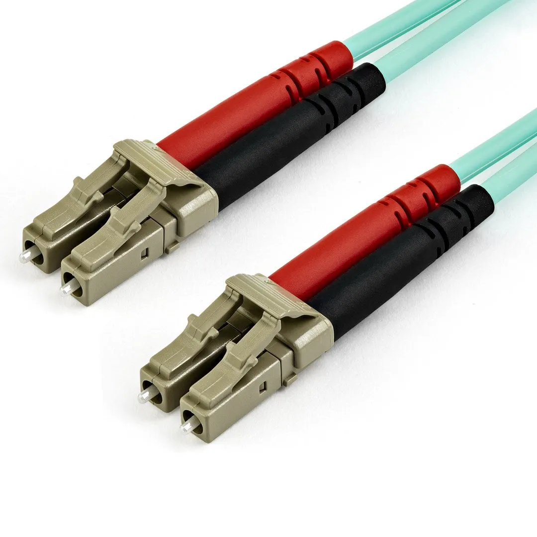 Startech.Com 10M (30Ft) Lc/Upc To Lc/Upc Om4 Multimode Fiber Optic Cable, 50/125Μm Lommf/Vcsel Zipcord Fiber, 100G, Low