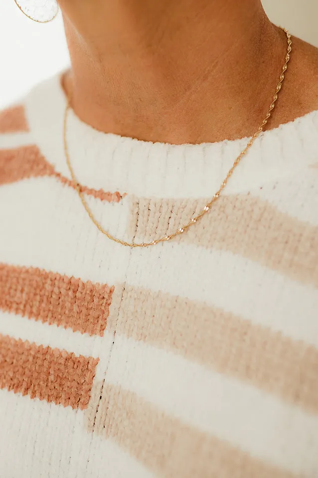 Stripe Blocked Slouchy Sweater