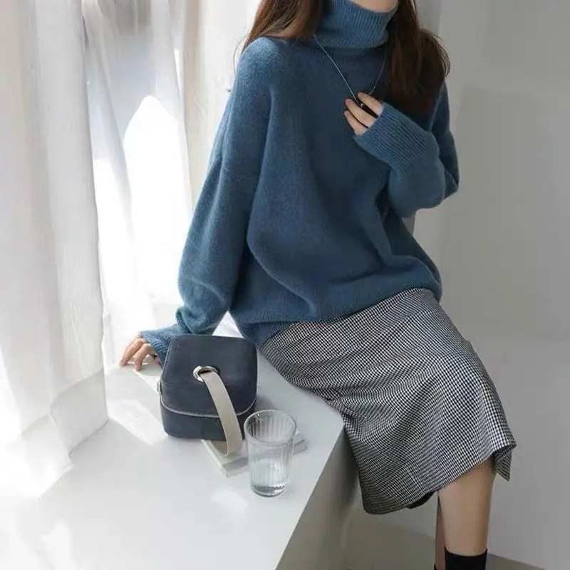 Sweater for Women, Turtleneck Sweater, Causal Pullover Sweater