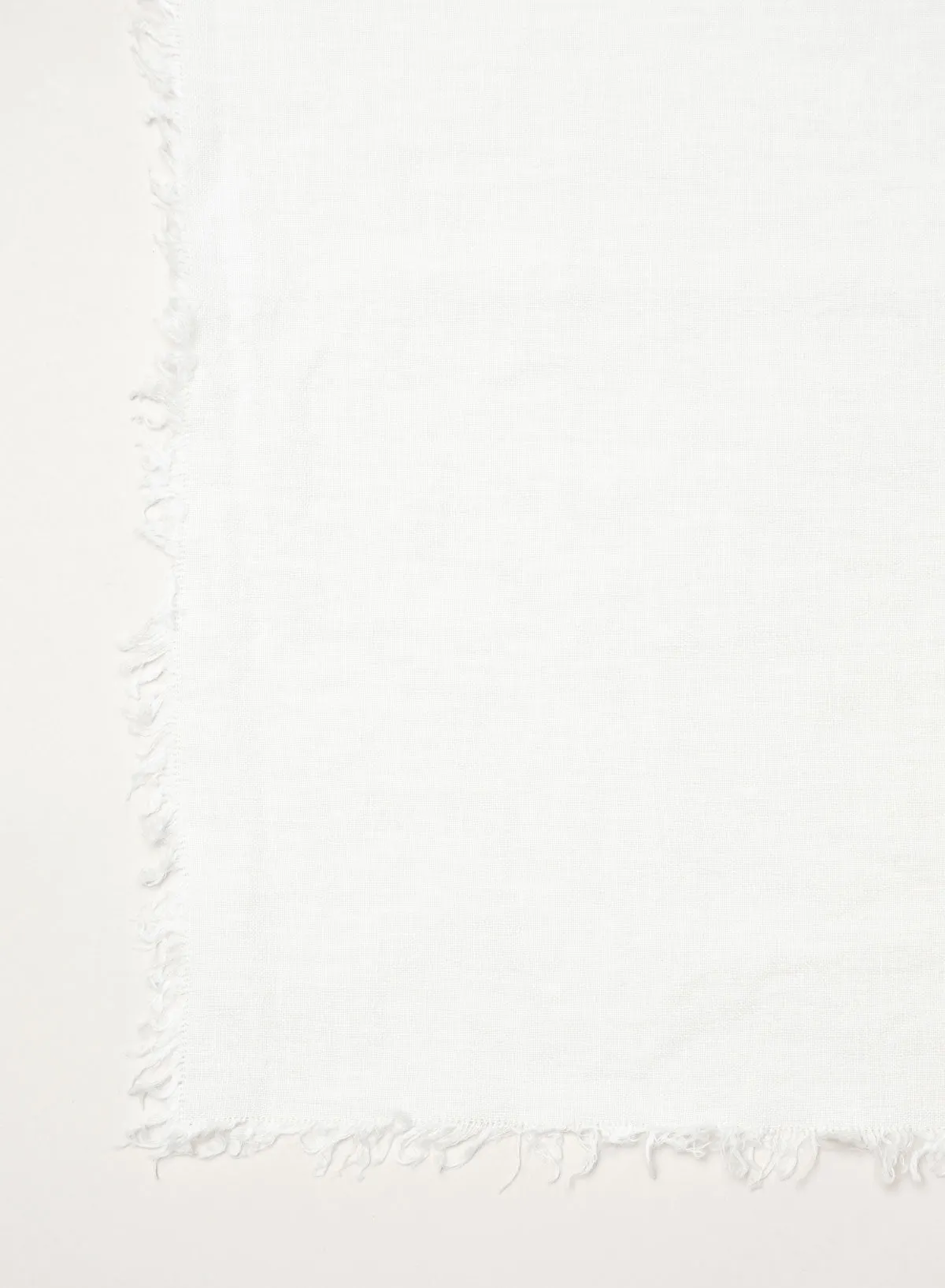 Table Napkin with Fringes, Off White - Linge Particulier