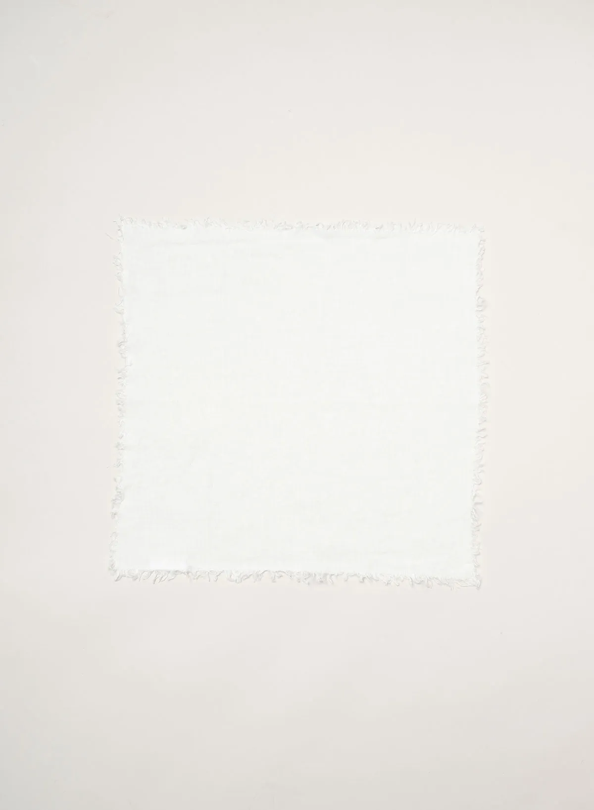 Table Napkin with Fringes, Off White - Linge Particulier