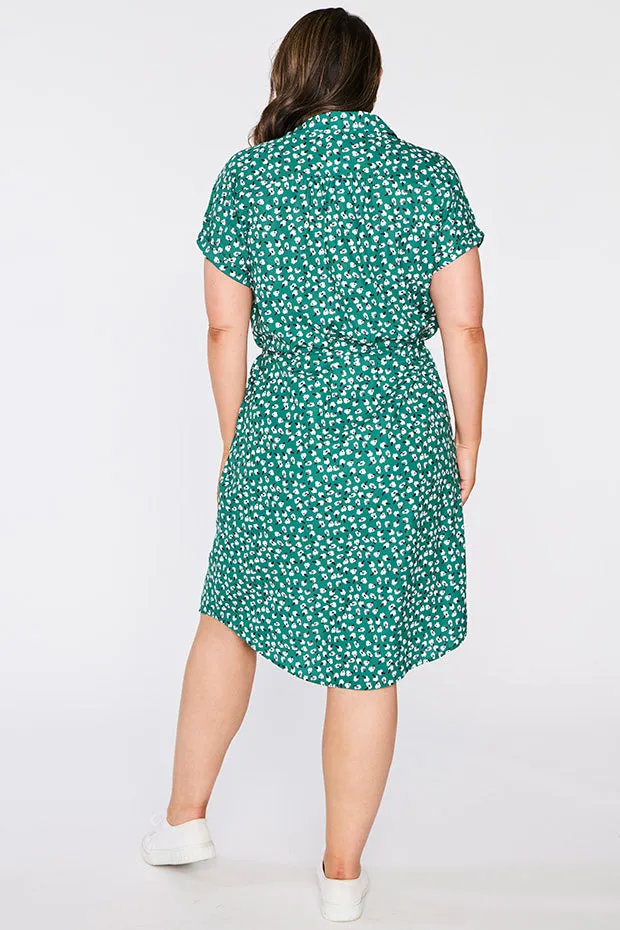 Tessa Green Floral Dress