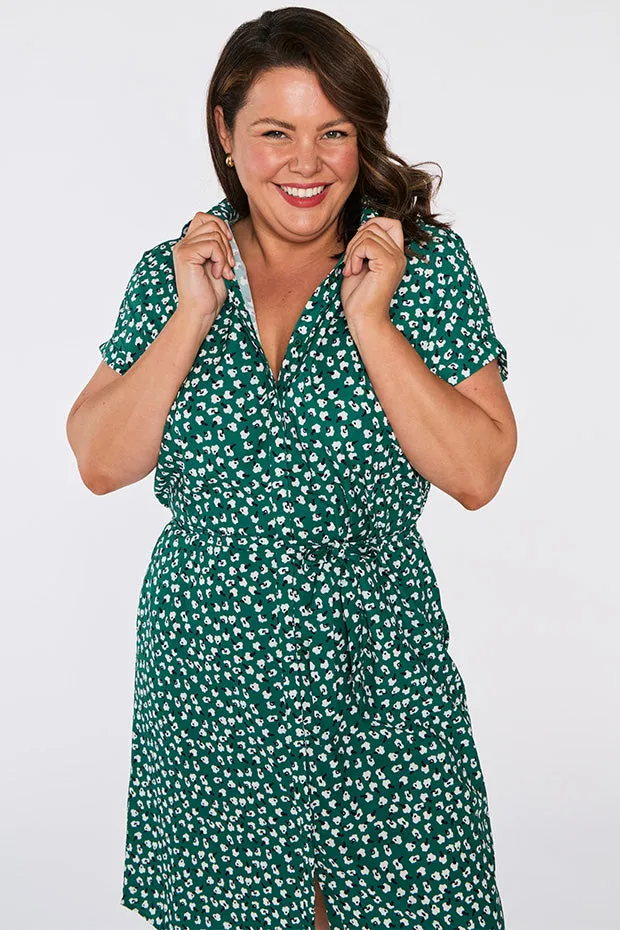 Tessa Green Floral Dress