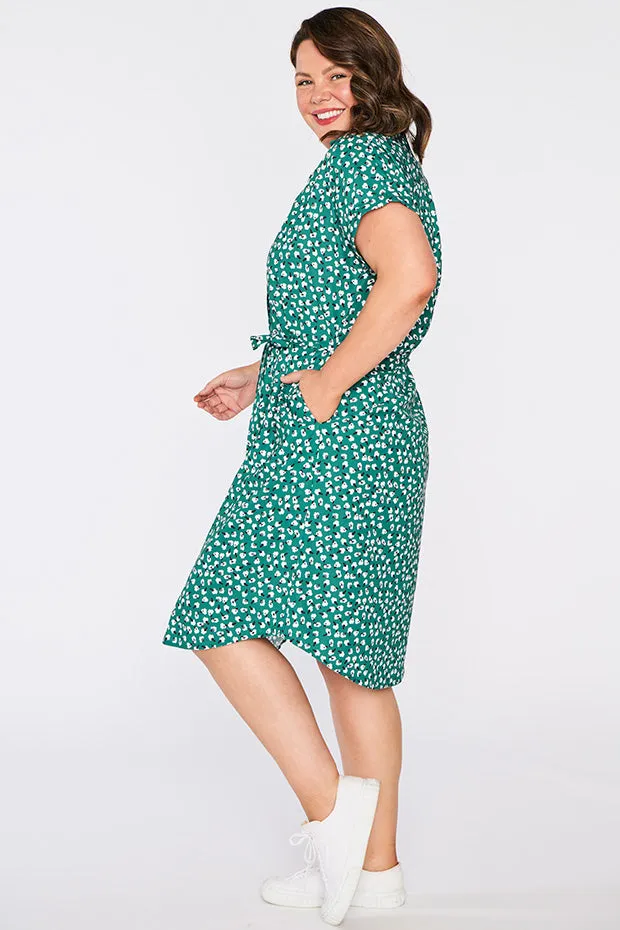 Tessa Green Floral Dress