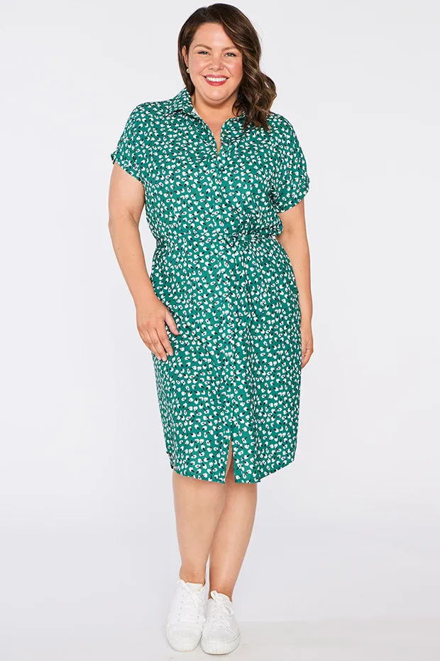 Tessa Green Floral Dress