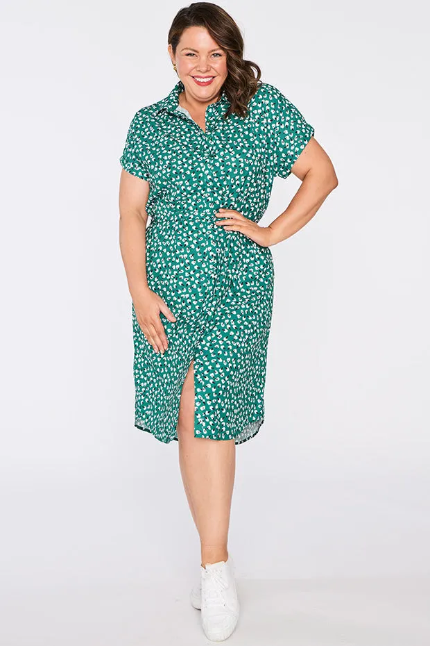 Tessa Green Floral Dress