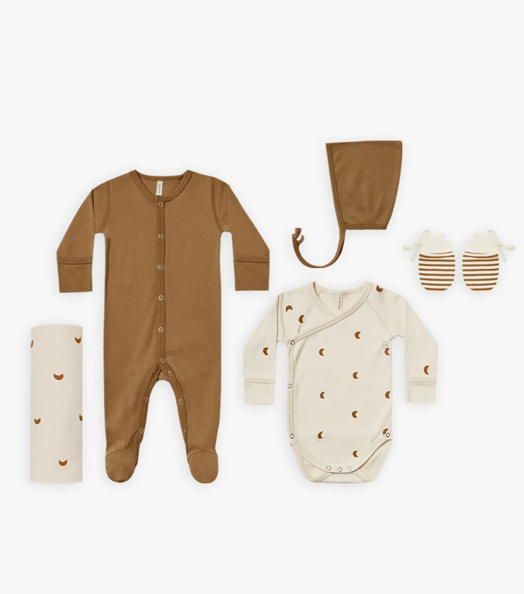 The Essentials BABY Set by Quincy Mae - Walnut / Natural