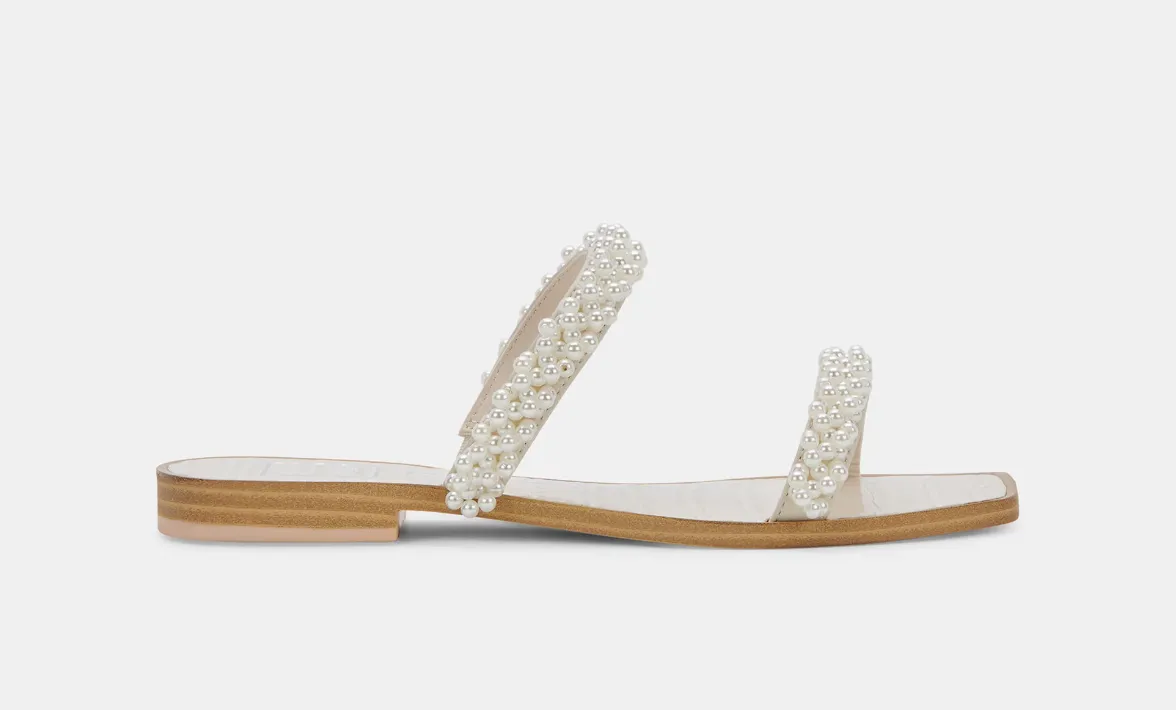 The Ivee Pearl Sandal by Dolce Vita - Vanilla Pearl