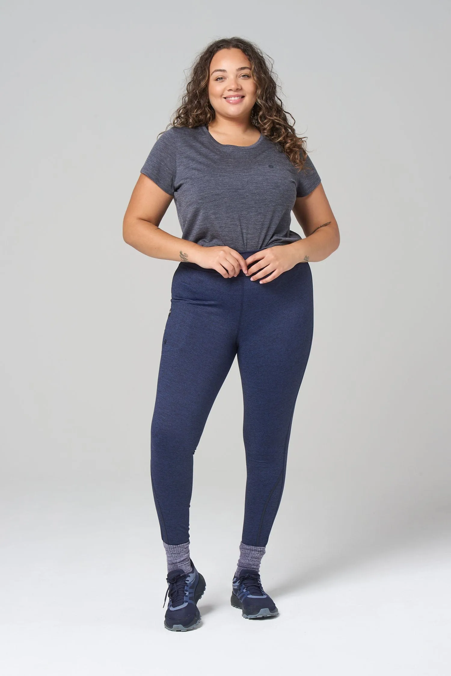 Thermal Outdoor Leggings - Blueberry