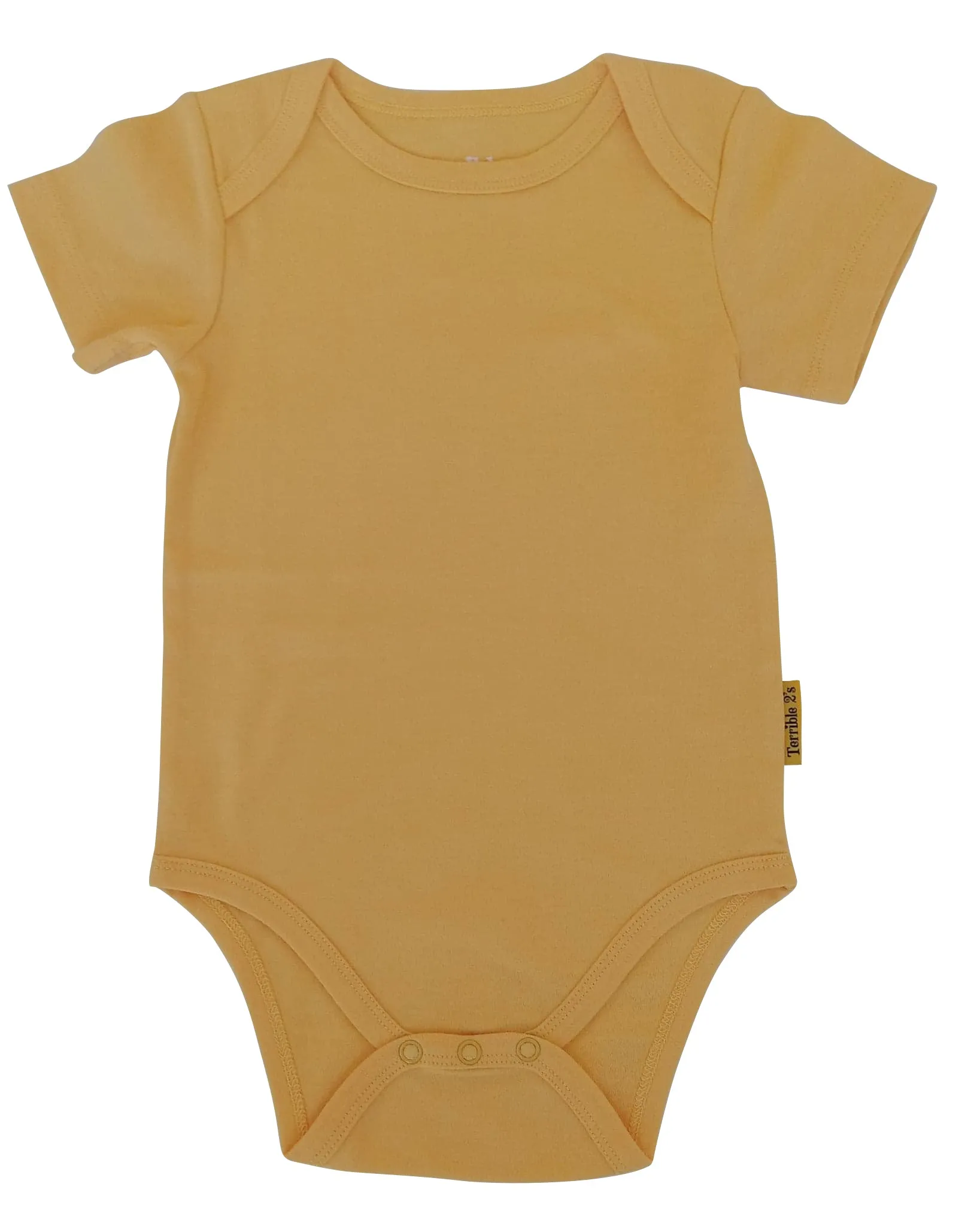 Toddler Unisex Short-Sleeve Bodysuit in Yellow Color