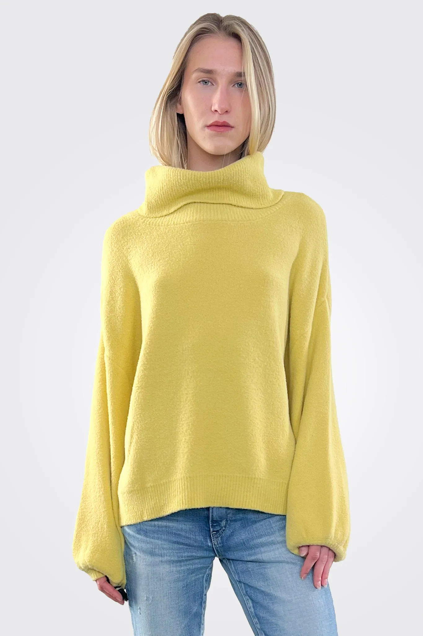 Ultra Plush Turtleneck Sweater - Yellow