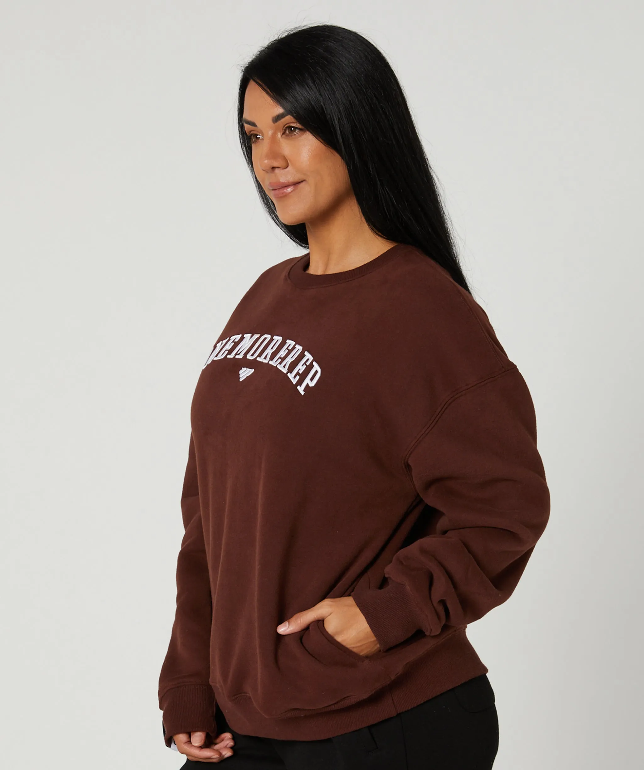 Varsity Crewneck Jumper Mocha