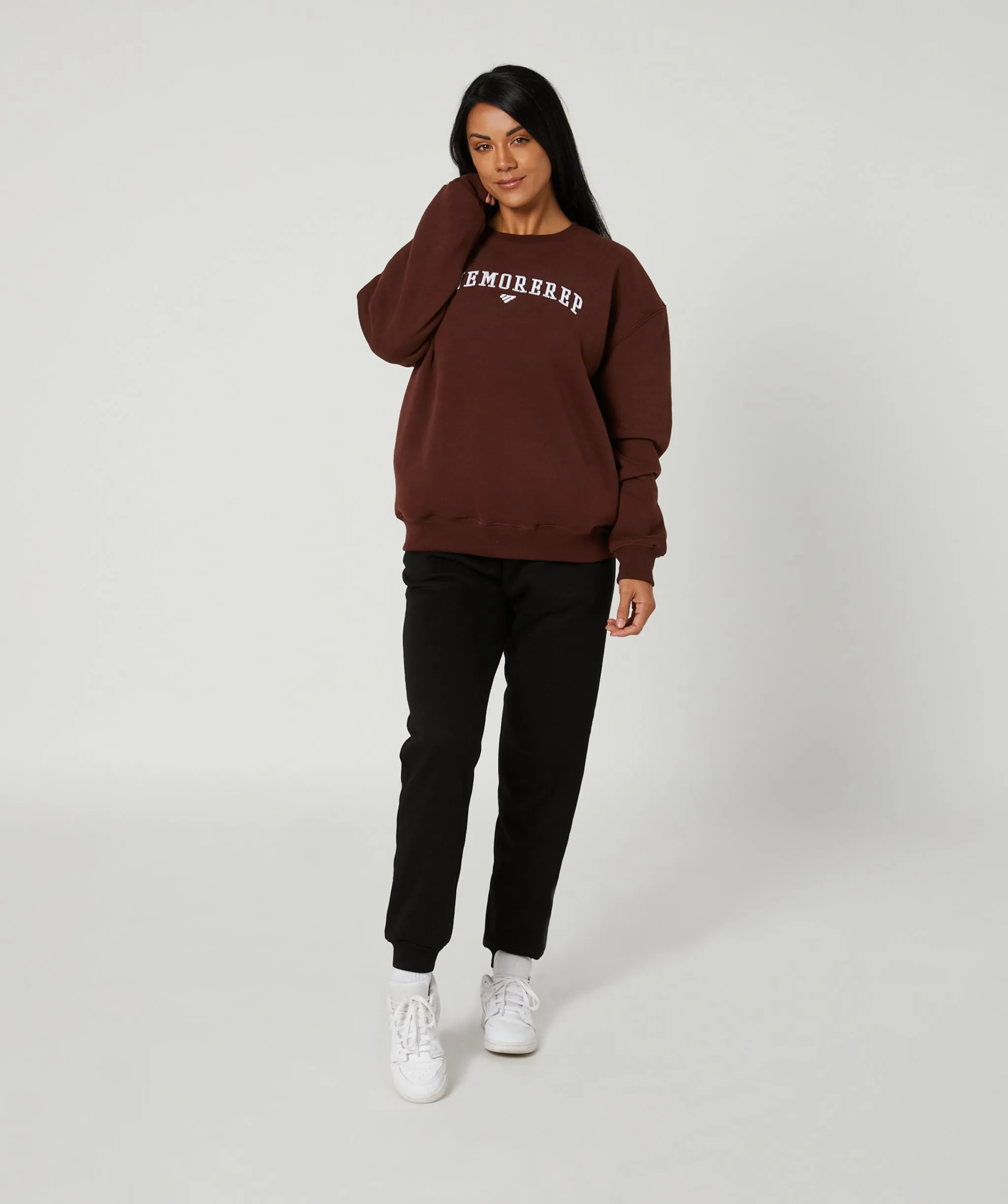 Varsity Crewneck Jumper Mocha