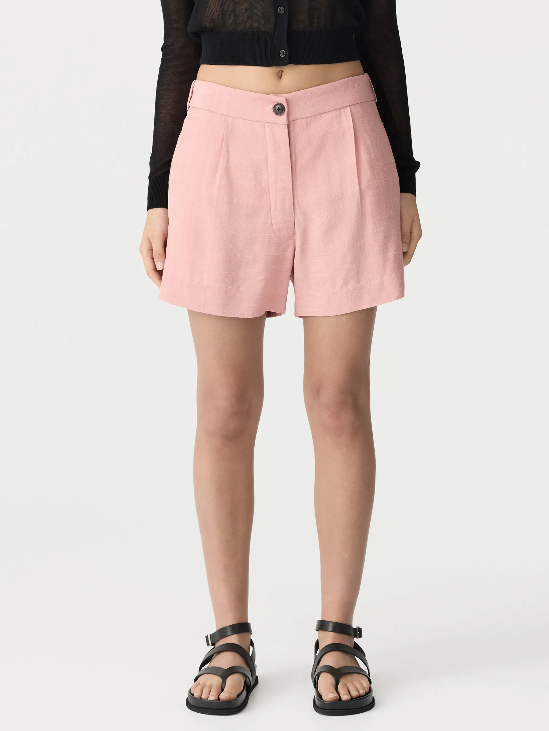 viscose pleated short