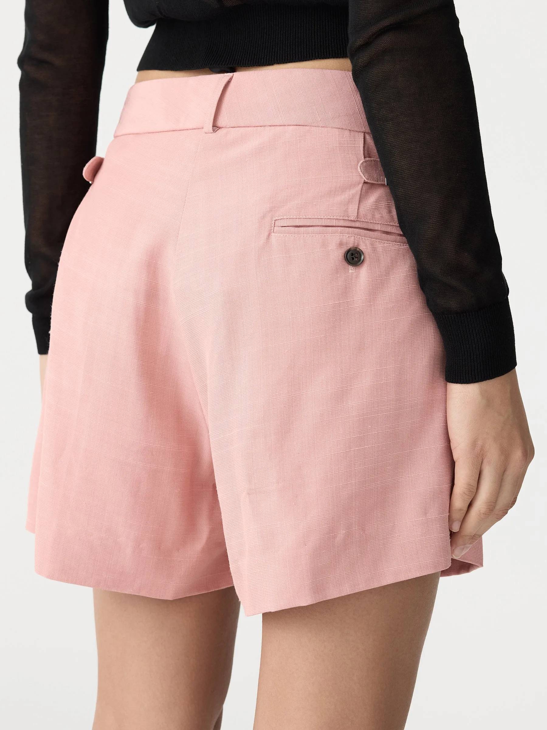 viscose pleated short