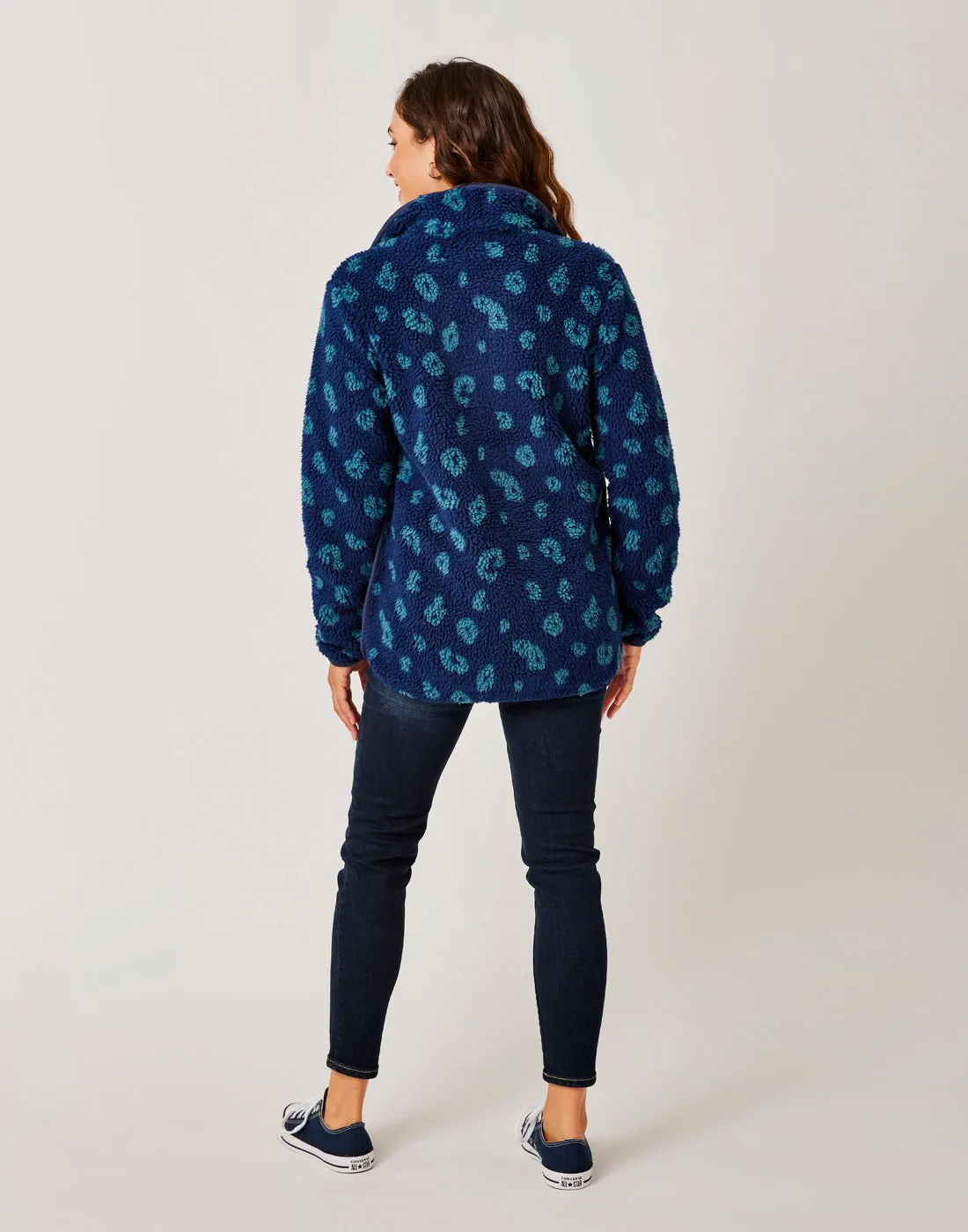 Westport Jacquard Tunic: Navy Leopard - FINAL SALE