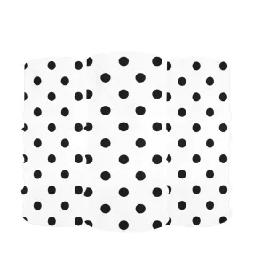 White WIth Black Polka Dots Multifunctional Headwear (Pack of 3)