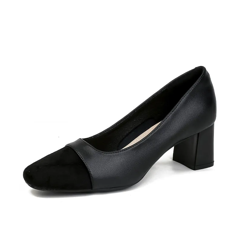 Women Fashion Minimalist Mid Heel Dress Pumps