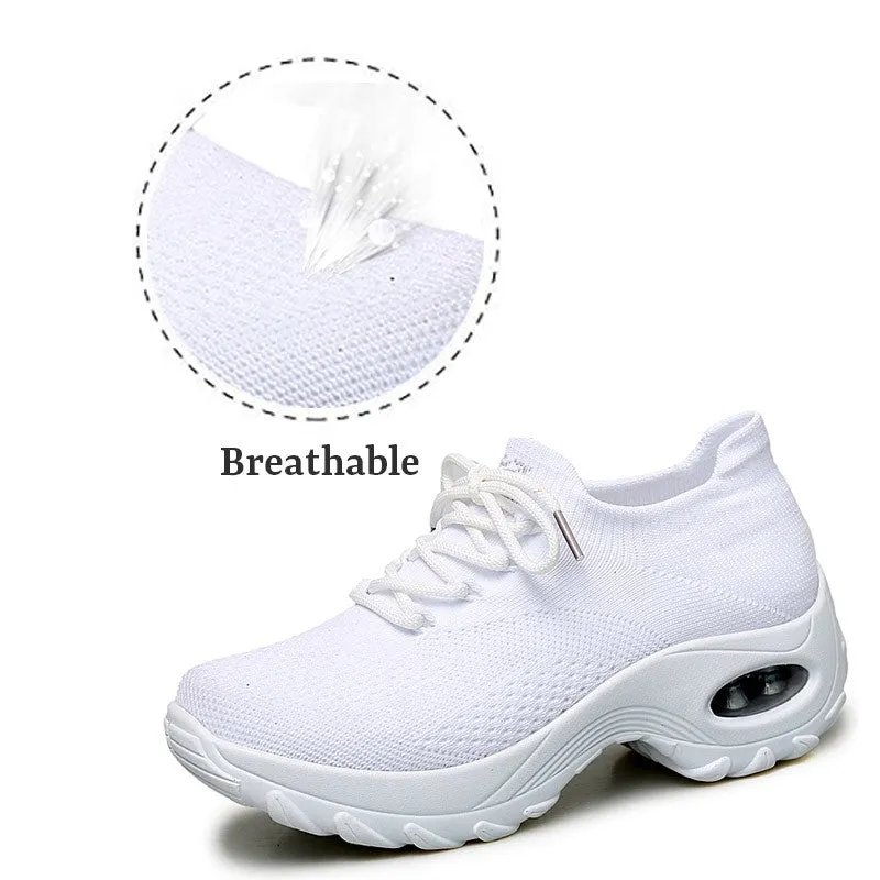 Women's Flying Woven Non-slip Breathable Comfortable Shoes rubber 231862