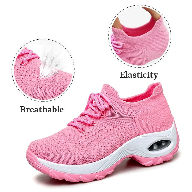 Women's Flying Woven Non-slip Breathable Comfortable Shoes rubber 231862