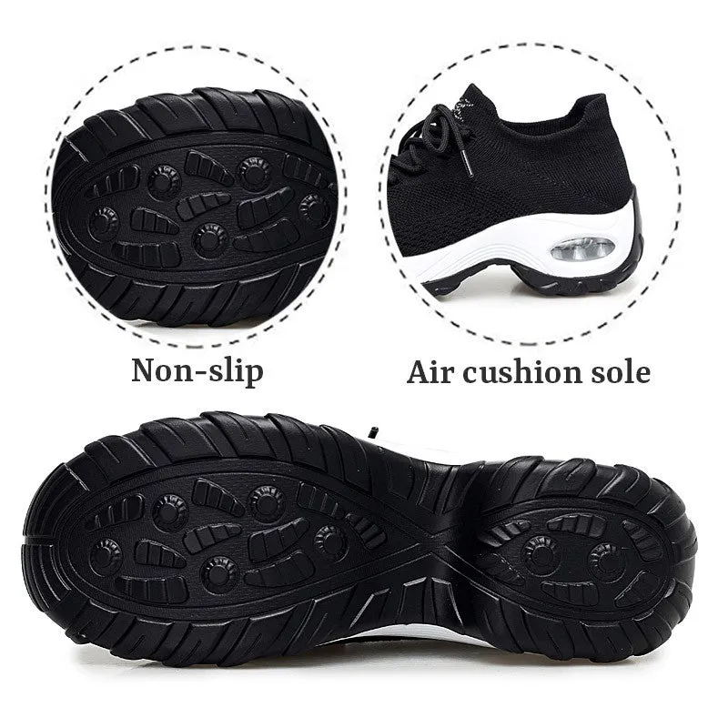 Women's Flying Woven Non-slip Breathable Comfortable Shoes rubber 231862