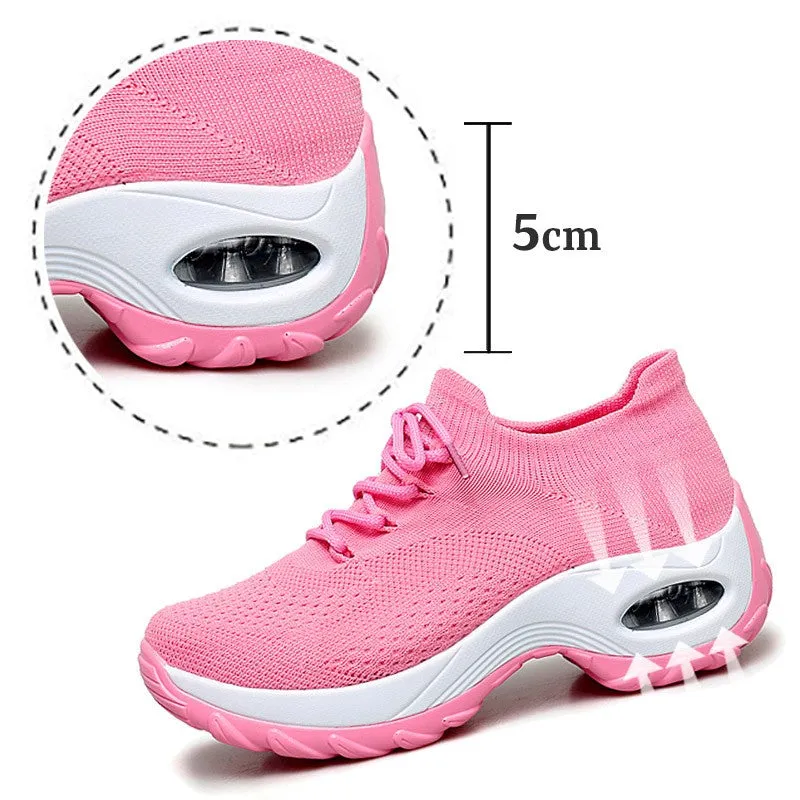 Women's Flying Woven Non-slip Breathable Comfortable Shoes rubber 231862