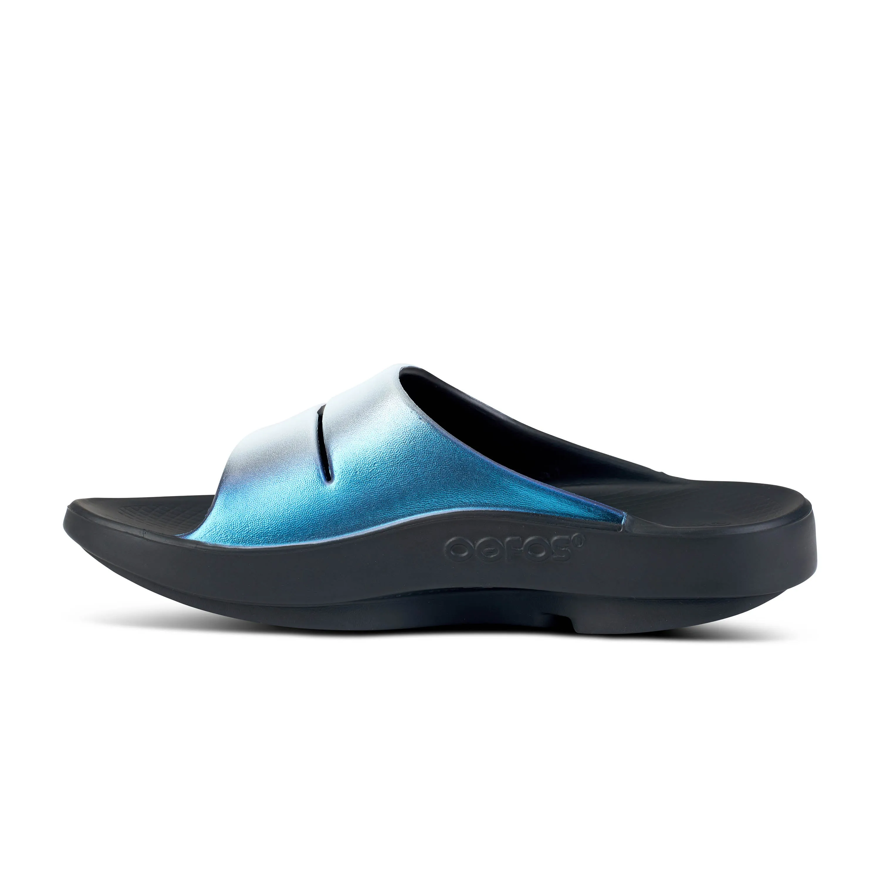 Women's Oofos OOahh Luxe Slide Color: Frost