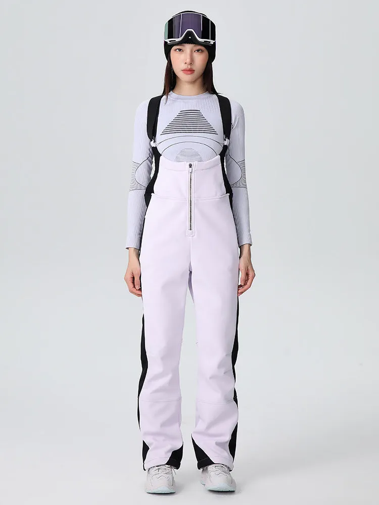 Women's Searipe Retro Vibe Elegant Stretch Flare Ski Bibs Overalls