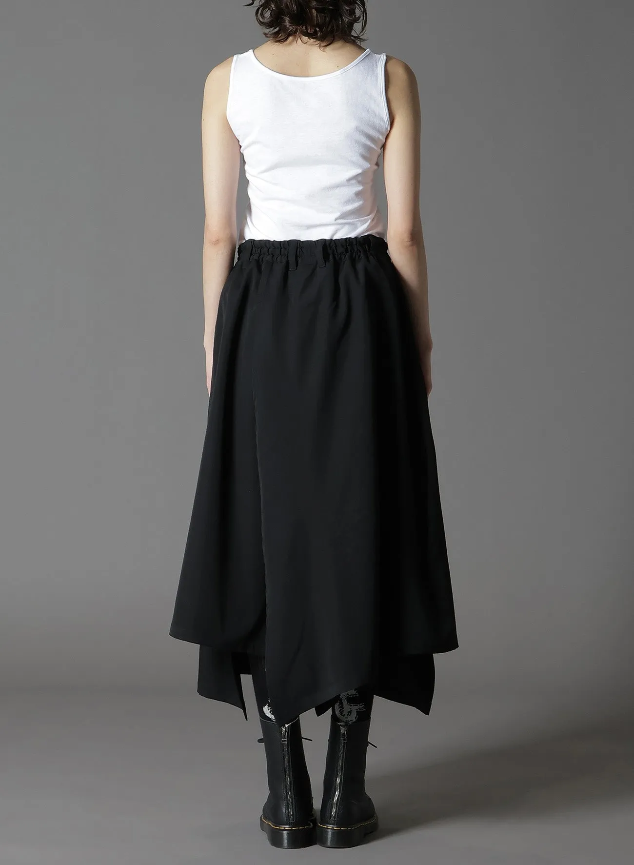 WOOL GABARDINE PANTS SKIRT