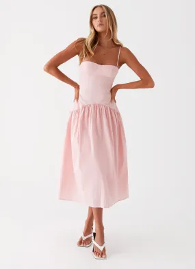 Yvette Corset Midi Dress - Pink